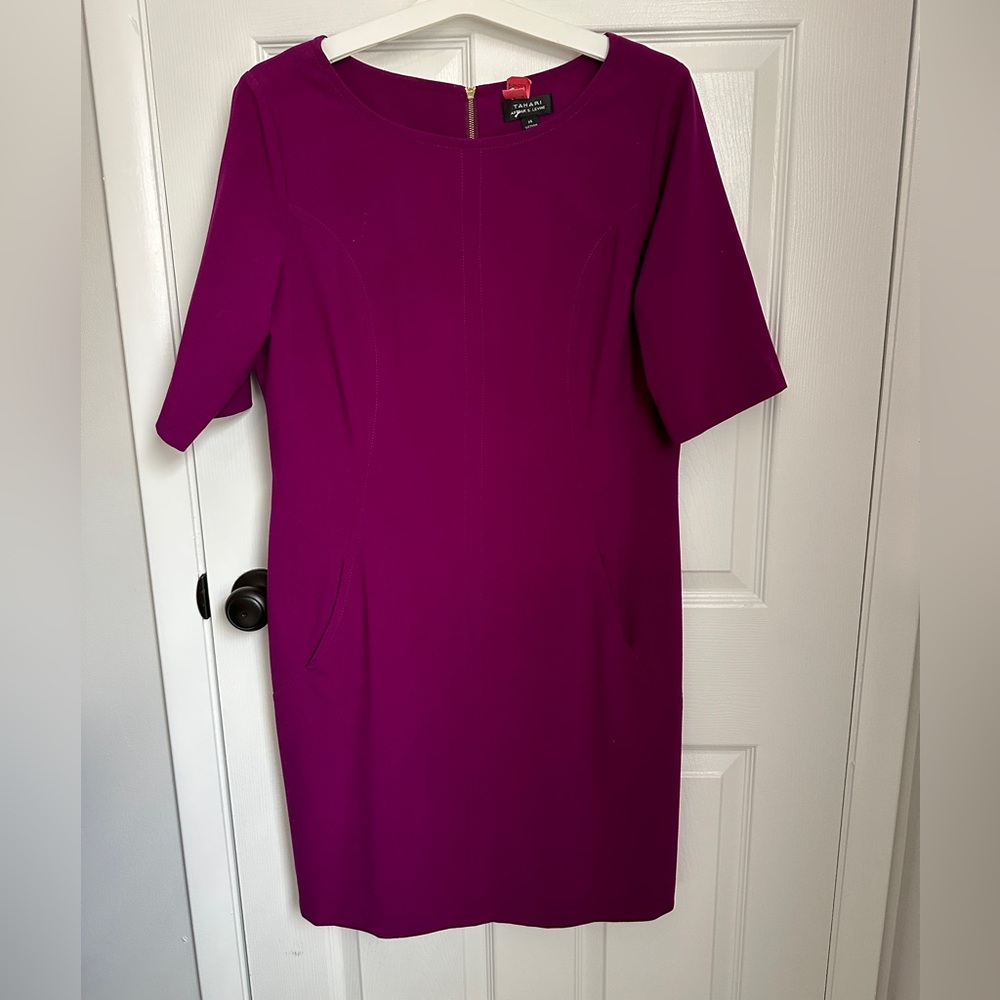 Tahari 3/4 sleeve lined dress, 14